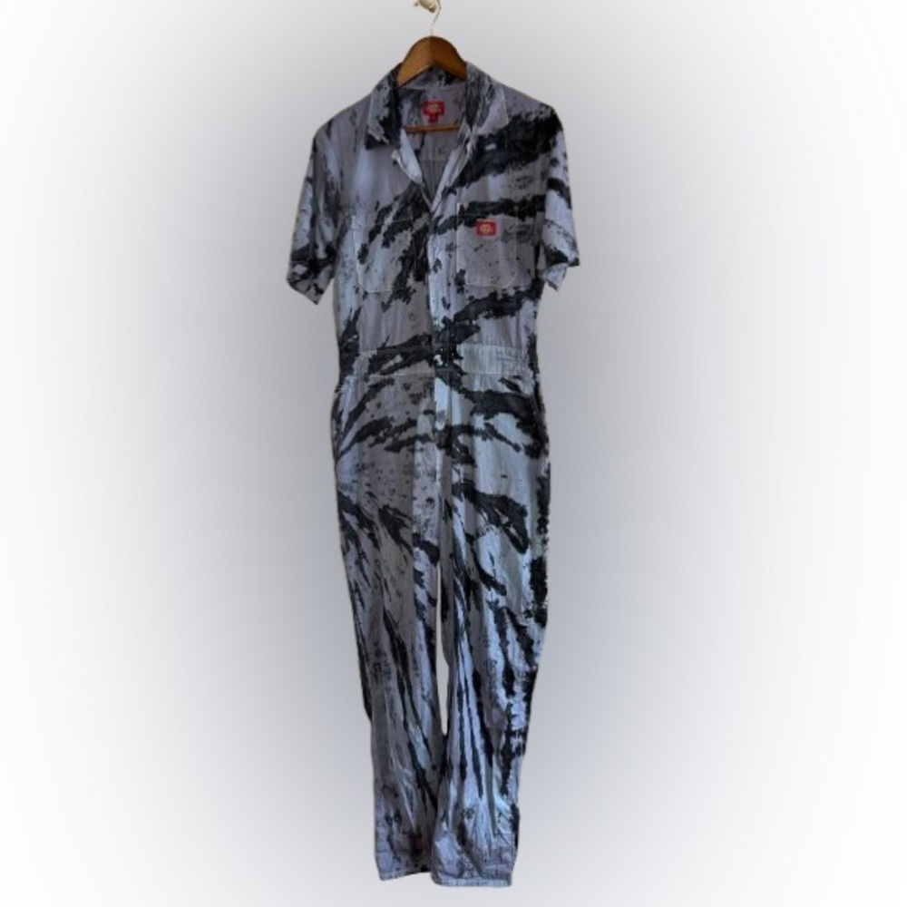 Dickies black and gray tie-dye coveralls size medium